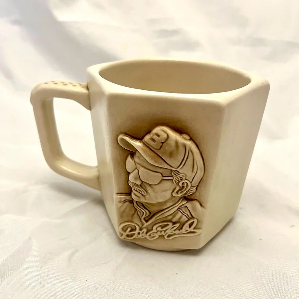 Vintage Dale Earnhardt NASCAR 3D Ceramic Mug - Collectible Racing Cup EUC